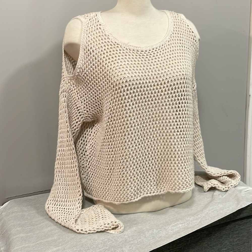 Super cute John + Jenn cold shoulder sweater